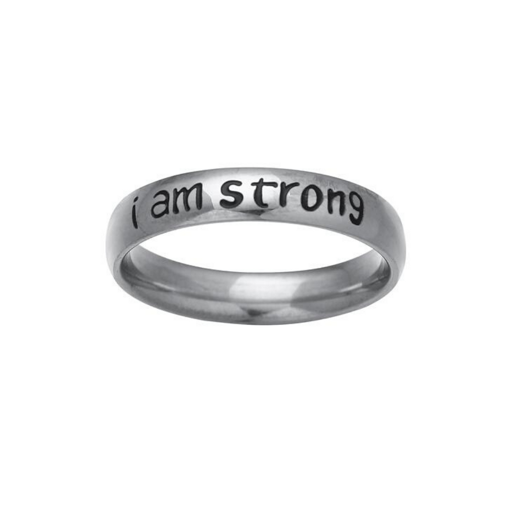 “I Am Strong” Ring - Breath Ring Store