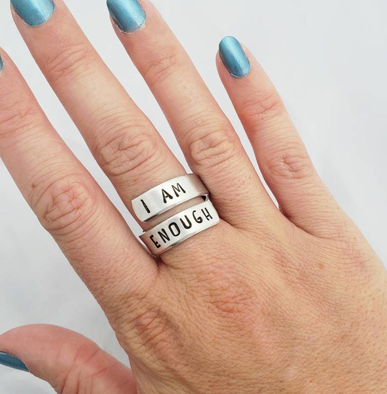 "I Am Enough" Ring - Breath Ring Store